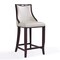 Manhattan Comfort Emperor Bar Stool in Pearl White and Walnut, PK2 2-BS008-PW - alternate 6